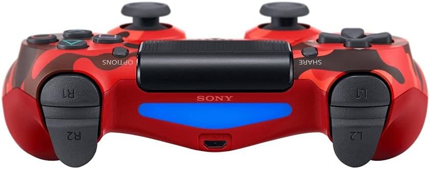 Controle joystick sem fio modelo Sony Ps4 PlayStation Dualshock 4 - Vermelho Camuflado