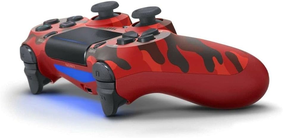 Controle joystick sem fio modelo Sony Ps4 PlayStation Dualshock 4 - Vermelho Camuflado