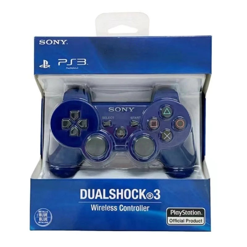 Controle Ps3 Playstation Sem Fio + Cabo Carregador - Azul